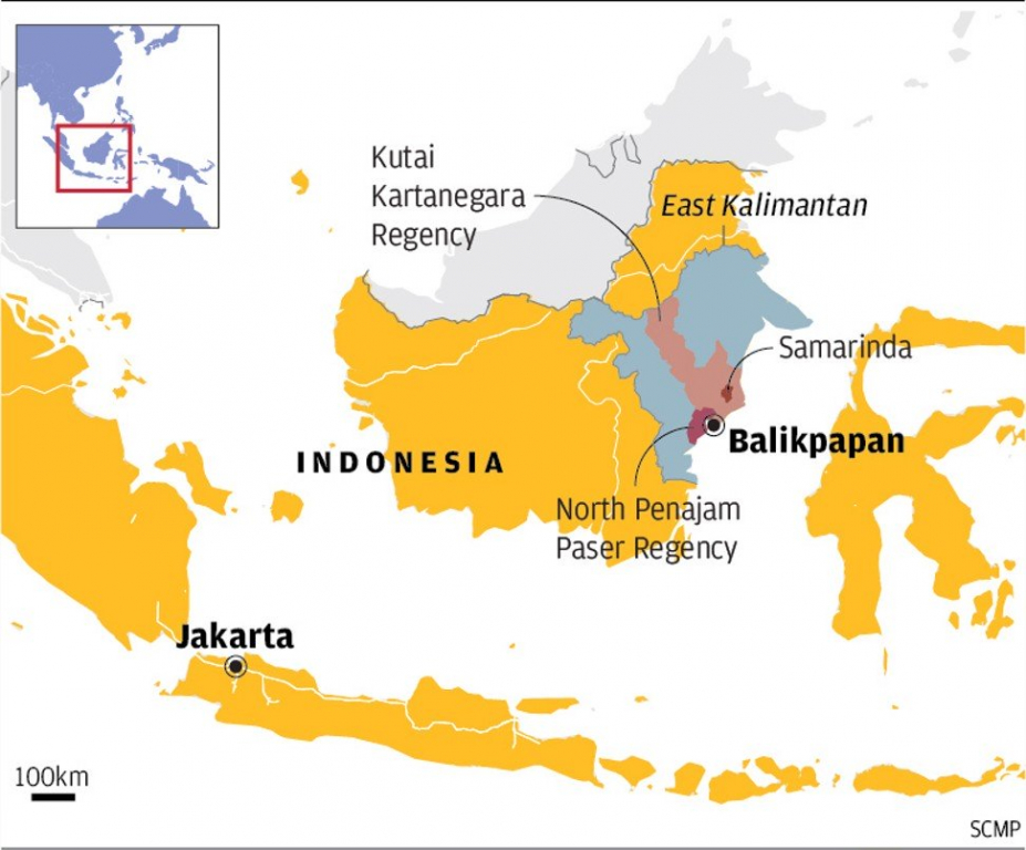 Thủ đô Indonesia sẽ được chuyển từ Jakarta tới Đông Kalimantan.