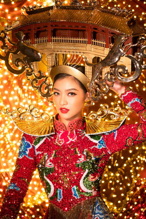 Lộ diện trang phục dân tộc của Kiều Loan tại Miss Grand International