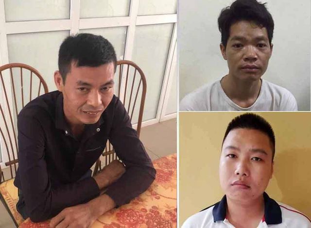 3 nghi phạm Vũ, Đại, Thám trong vụ đổ dầu thải làm ô nhiễm nước sạch Sông Đà.