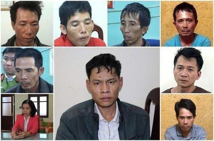 Chân dung 9 bị cáo trong vụ án nữ sinh giao gà Điện Biên. (Ảnh: IT).