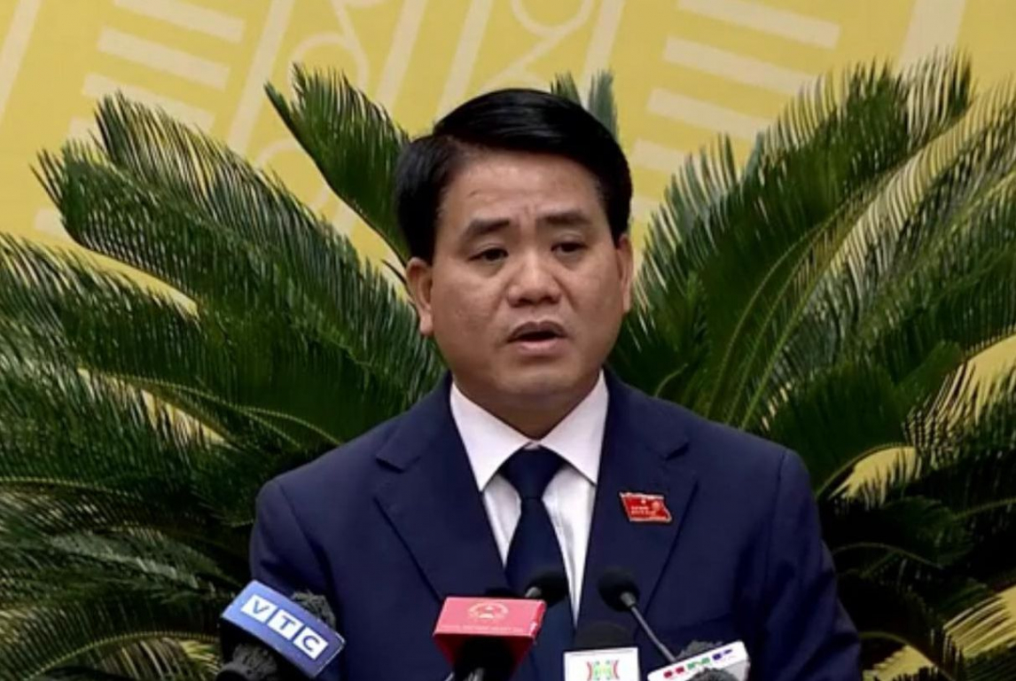 Chủ tịch UBND TP Hà Nội Nguyễn Đức Chung chia sẻ về giá nước Sông Đuống. (Ảnh: Dân Trí).