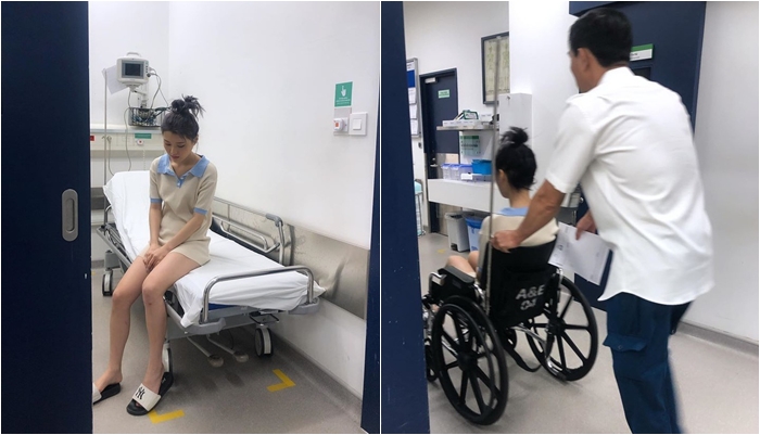 Han Sara nhập viện trong đêm, phải ngồi xe lăn khiến người hâm mộ lo lắng. 