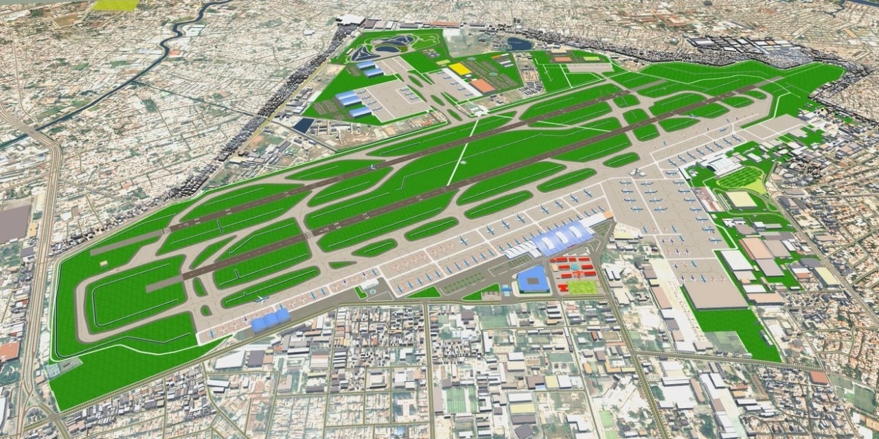 Quy hoạch sân đỗ máy bay và nhà ga T3 Tân Sơn Nhất. (Ảnh: Bộ GTVT).