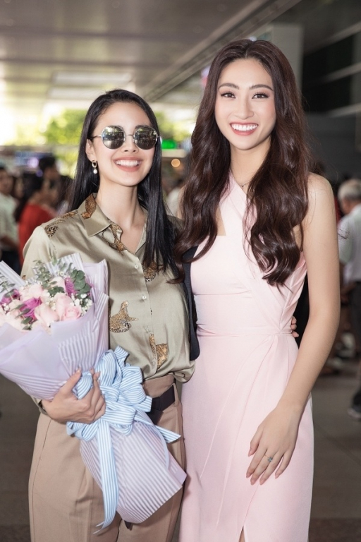 Hoa hậu Lương Thùy Linh đọ sắc bên Miss World 2013 Megan Young. 