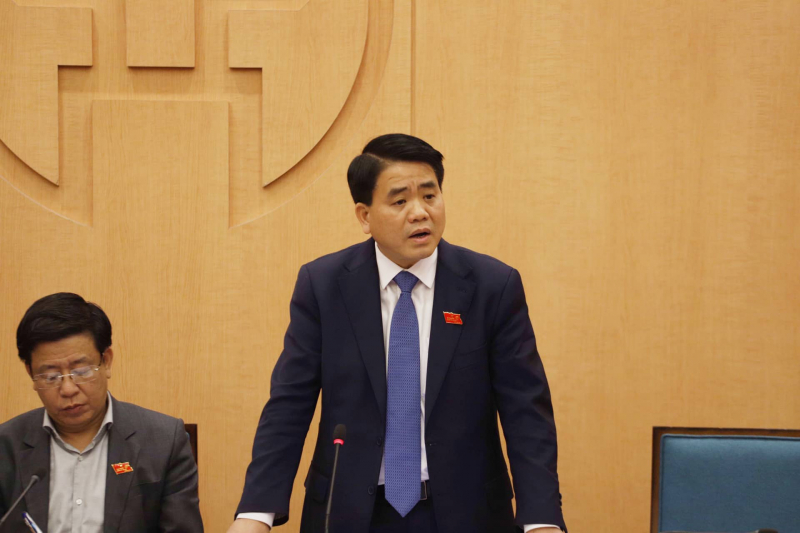 Ông Nguyễn Đức Chung phát biểu tại phiên họp.