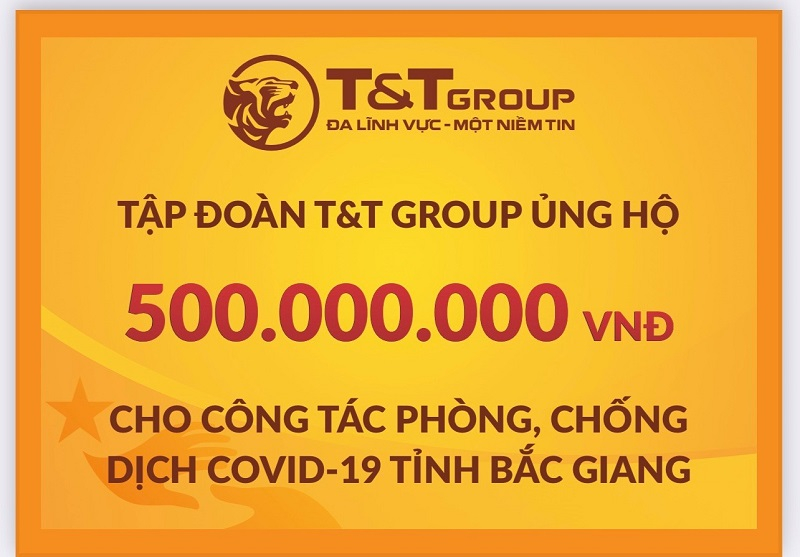 Tập đoàn T&T Group tiếp tục trao tặng tỉnh Bắc Giang 500 triệu đồng.