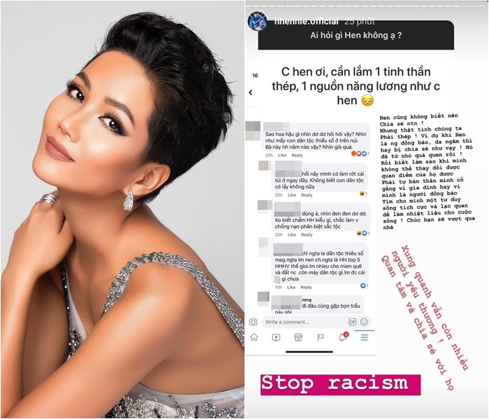Chia sẻ những bình luận ác ý, Hoa hậu H'Hen Niê truyền đi thông điệp 