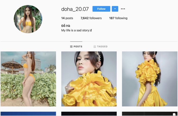 Trang cá nhân của Hoa hậu Việt Nam Đỗ Thị Hà tăng lượng người theo dõi đáng kể sau khi đăng quang
