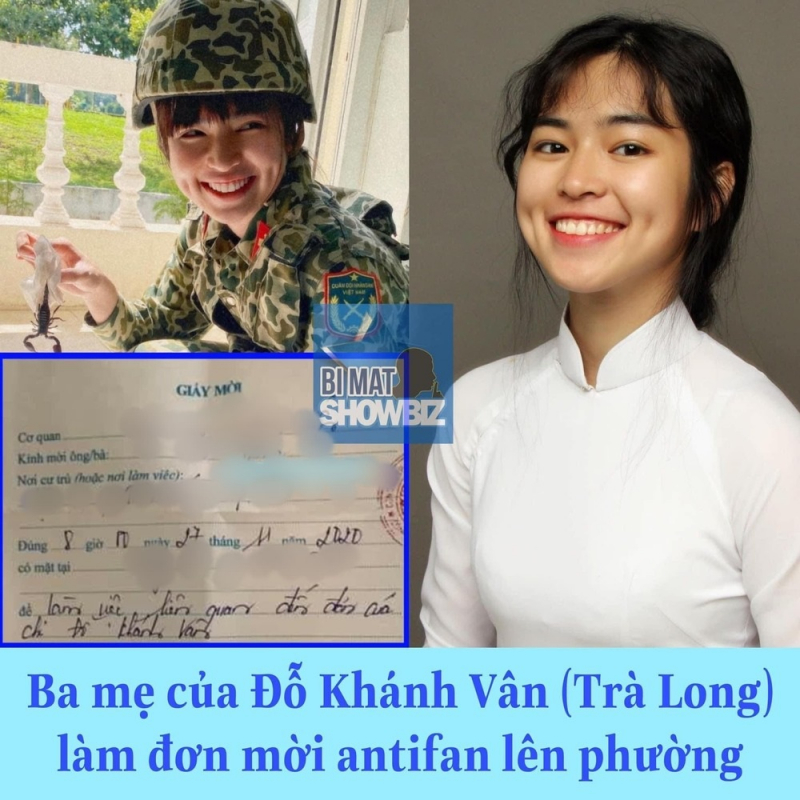 Giữa ồn ào của con gái cưng bị chỉ trích về thái độ trong quân ngũ, trên MXH xuất hiện giấy mời từ bố mẹ Khánh Vân yêu cầu cơ quan chức năng mời lên làm việc người đã xúc phạm danh dự của con gái mình