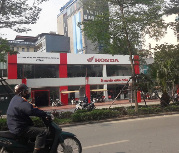 Cơ sở kinh doanh của Honda địa chỉ ở số 5 Nguyễn Khánh Toàn.