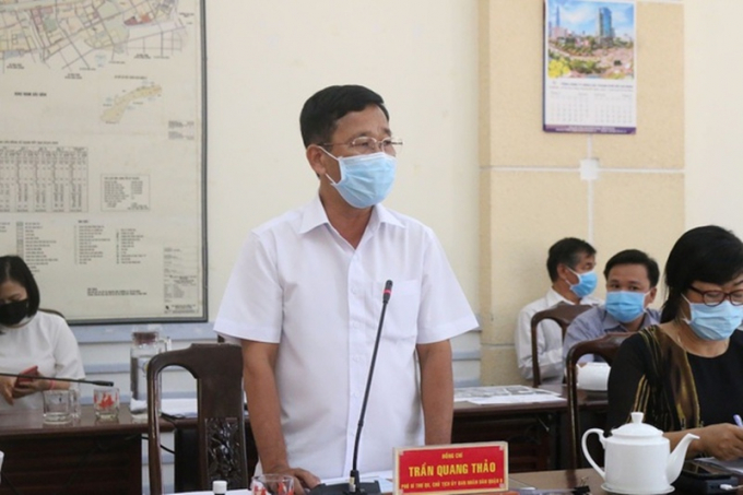 Chủ tịch UBND quận 8 (TP HCM) Trần Quang Thảo. (Ảnh: Dân Trí).