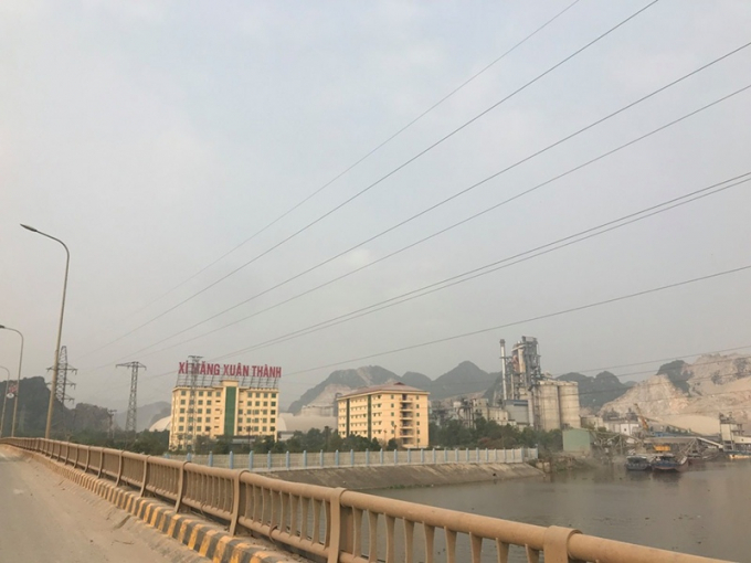 Khu vực nhà máy của Công ty cổ phần xi măng Xuân Thành ở Hà Nam.