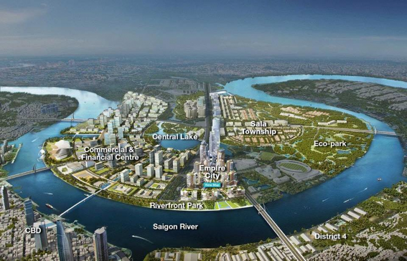 Khu đất rộng hơn 314.000 m2 tại Khu đô thị mới Thủ Thiêm được đề xuất đấu giá.