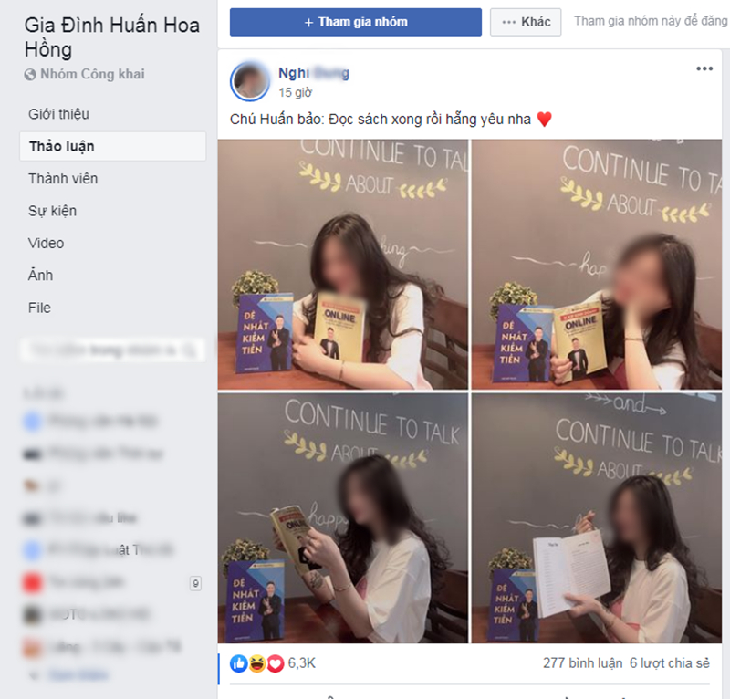 Giới trẻ đua nhau khoe ảnh với sách của Huấn Hoa Hồng trên mạng với hàng ngàn lượt like.