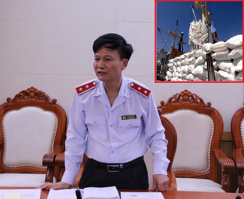 Phó Tổng Thanh tra Chính phủ Bùi Ngọc Lam phát biểu tại buổi công bố quyết định thanh tra xuất khẩu gạo.