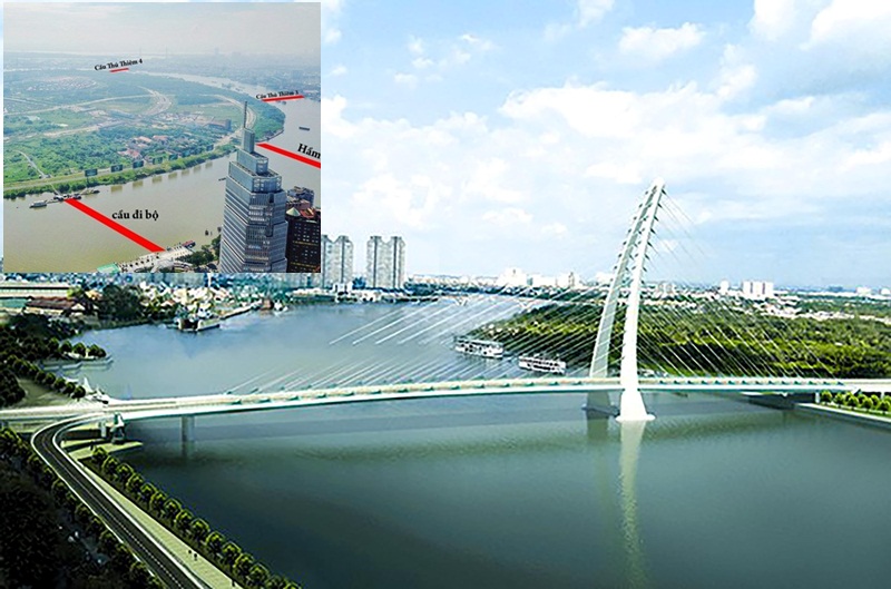 Cầu Thủ Thiêm 4 được phát triển dự theo ý tưởng 'tre Việt Nam'.