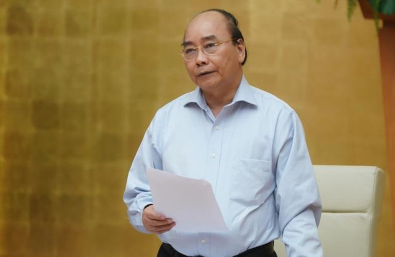 Thủ tướng Nguyễn Xuân Phúc phát biểu tại cuộc họp. (Ảnh: VGP).