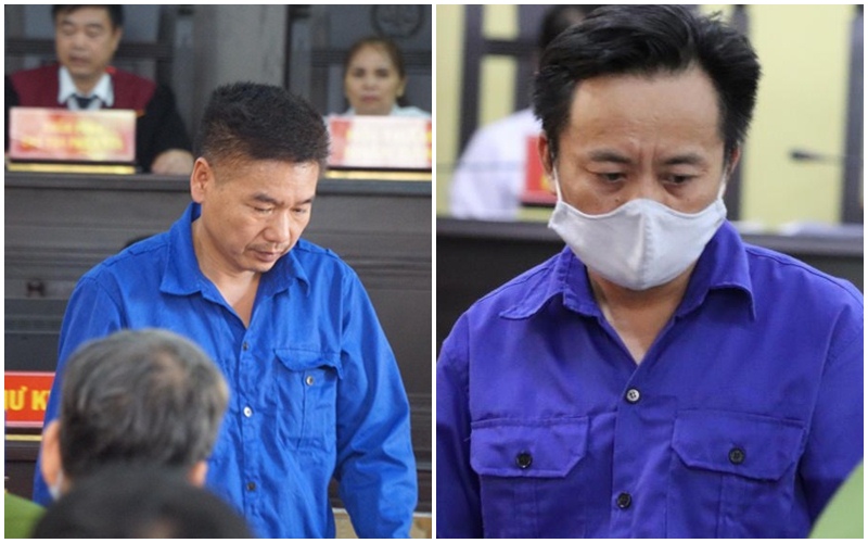 Bị cáo Trần Xuân Yến và bị cáo Nguyễn Minh Khoa (từ trái qua phải).