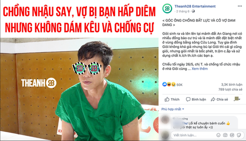 Bài đăng của Fanpage Theanh28 xuyên tạc vô căn cứ về vụ án hiếp dâm ở An Giang khiến cộng đồng phẫn nộ.