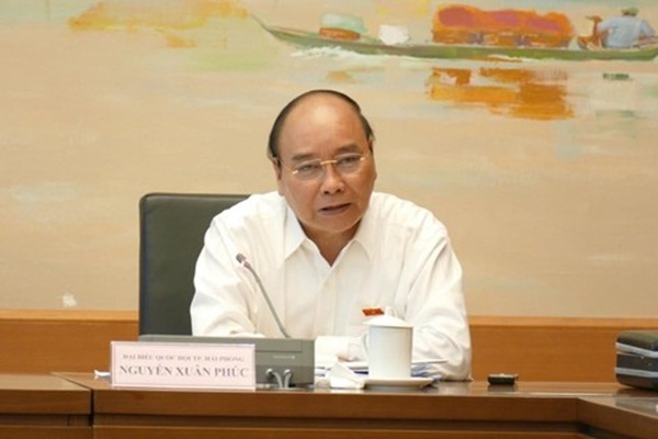Thủ tướng Nguyễn Xuân Phúc phát biểu tại phiên thảo luận.