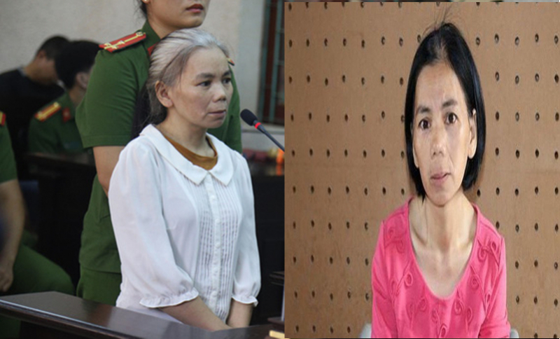 Bị cáo Bùi Kim Thu tóc bạc trắng so với trước đó vài tháng trong phiên sơ thẩm vụ án nữ sinh giao gà Điện Biên.