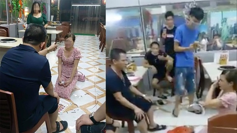 Chủ quán Nhắng nướng Hiền Thiện ở Bắc Ninh bắt cô gái quỳ xin lỗi vì bóc phốt thực phẩm bẩn.