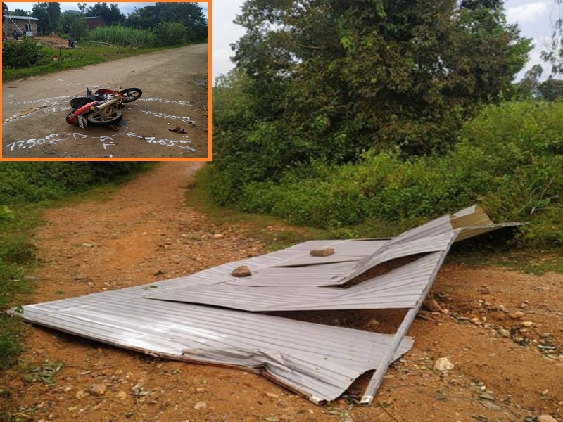 Thiệt hại bão số 9 - hiện trường vụ người đàn ông ở Đắk Lắk bị tôn bay trúng tử vong.