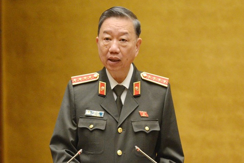 Bộ trưởng Bộ Công an Tô Lâm trả lời chất vấn tại Quốc hội. (Ảnh: IT).