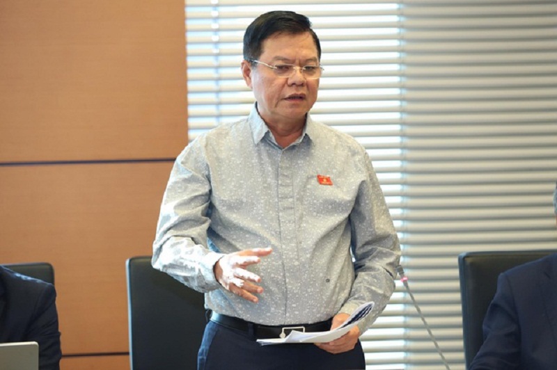 ĐBQH Đào Thanh Hải - Phó Giám đốc Công an Hà Nội phát biểu tại tổ thảo luận. (Ảnh: Dân trí).