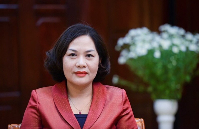 Phó Thống đốc Ngân hàng Nhà nước Nguyễn Thị Hồng được giới thiệu làm Thống đốc. (Ảnh: SBV).