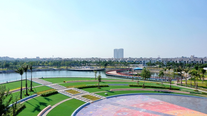 Một góc Công viên Thiên Văn học tại Khu đô thị Dương Nội mang đến không gian sống trong lành.