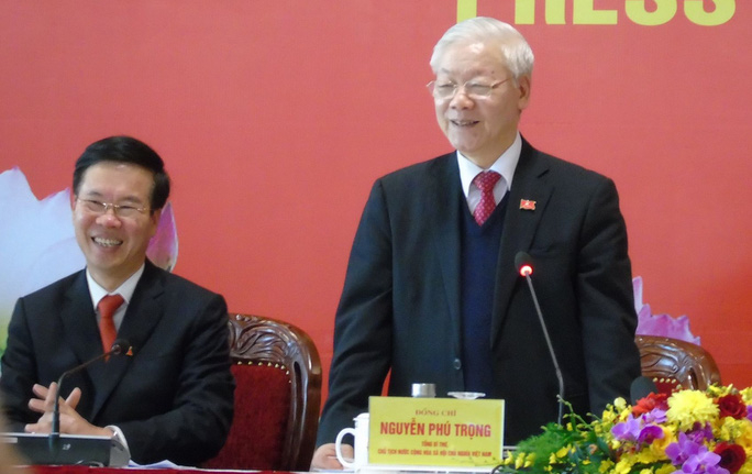 Tổng Bí thư, Chủ tịch nước Nguyễn Phú Trọng họp báo về thành công của Đại hội XIII.