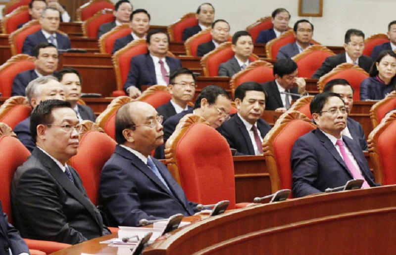 Các vị lãnh đạo Đảng và Nhà nước tại một Hội nghị Trung ương. (Ảnh: VGP).
