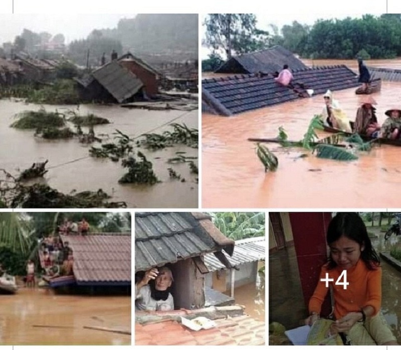 Những hình ảnh đau thương trong cơn lũ lụt miền Trung 2020. (Ảnh: Internet).