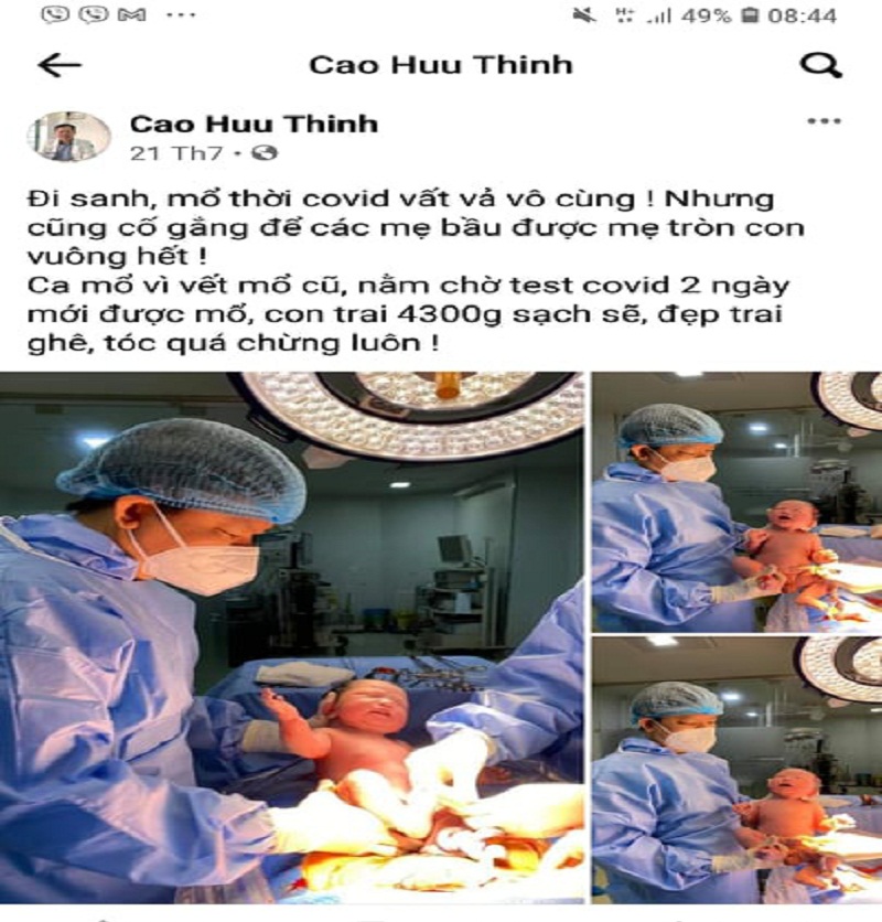 Bức ảnh gốc được lấy trên trang Facebook của bác sĩ Thịnh.