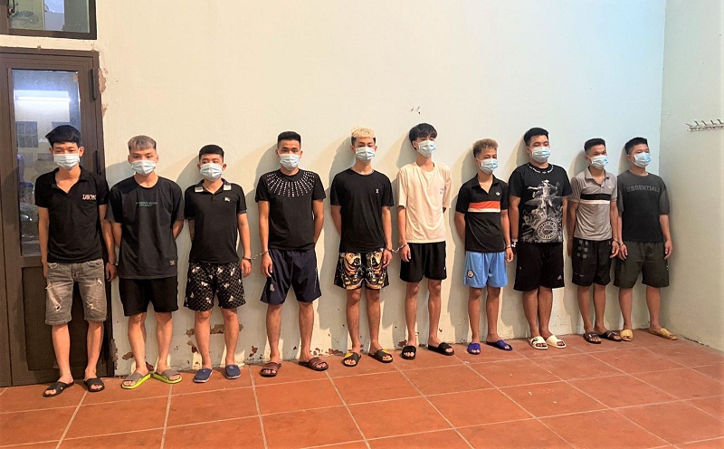 Chân dung 10 nam thanh niên bị bắt giữ trong vụ giết người ở Bắc Ninh. (Ảnh: CABN).