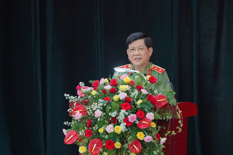  Trung tướng Nguyễn Văn Sơn - Thứ trưởng Bộ Công an phát biểu chỉ đạo tại sự kiện 