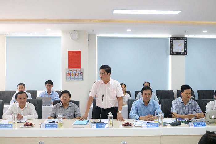 Ông Võ Quang Lâm - Phó Tổng giám đốc EVN - phát biểu.