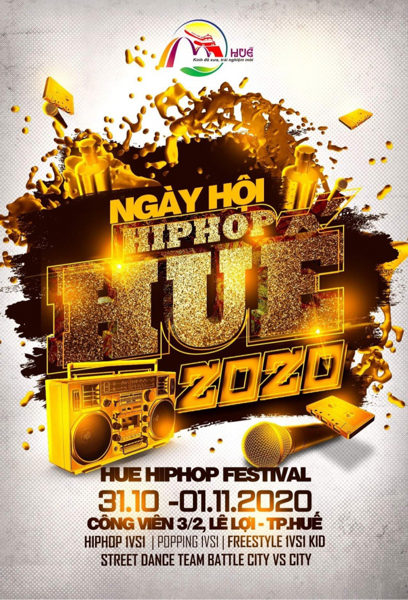 Ngày hội Hiphop Huế 2020 sẽ diễn ra trong 2 ngày (ngày 31/10 & 1/11).