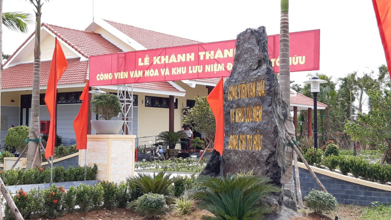 Công viên văn hóa Khu lưu niệm đồng chí Tố Hữu tại xã Quảng Thọ, huyện Quảng Điền. Ảnh: Tuấn Hiệp.
