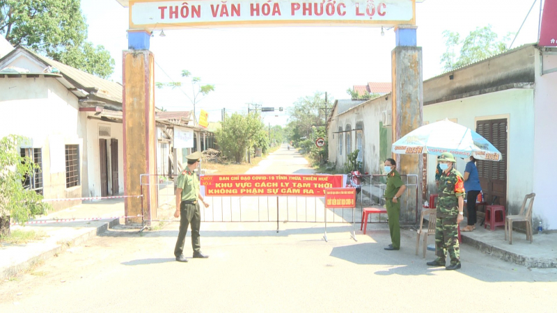 Thôn Phước Lộc vừa được phong tỏa vào 17h ngày hôm qua.