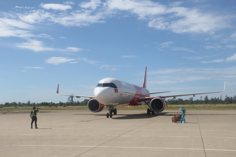 Chuyến bay đón công dân Thừa Thiên Huế từ TP. HCM trở về quê nhà đợt 1.