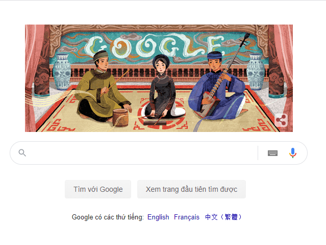 Ca trù Việt Nam được Google Doodle hôm nay tôn vinh.