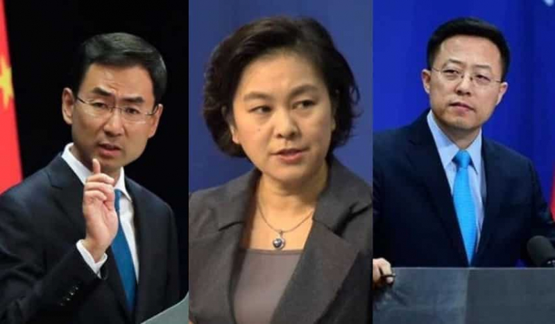 Ba người phát ngôn của Bộ Ngoại giao Trung Quốc.