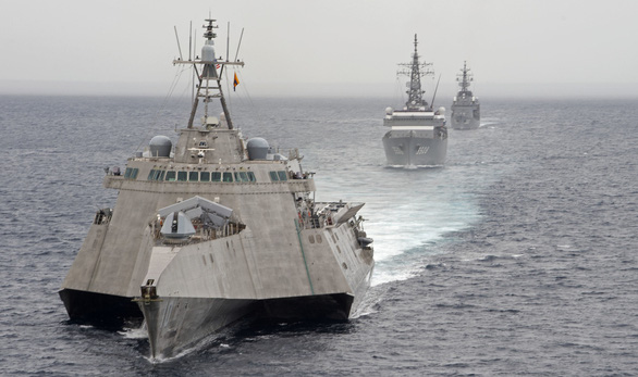 Tàu chiến Mỹ và Nhật kết thúc đợt diễn tập chung trên Biển Đông hôm 23/6.