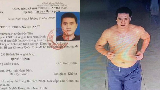 Cựu cầu thủ bóng đá CLB Nam Định Khương Quốc Tuấn đang bị Công an tỉnh Hà Nam truy nã về tội Vận chuyển trái phép chất ma túy. Ảnh: Công an Hà Nam.
