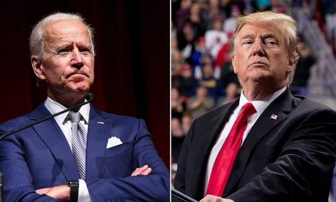 Tổng thống Mỹ Donald Trump (phải) và Tổng thống đắc cử Joe Biden. Ảnh: AP.