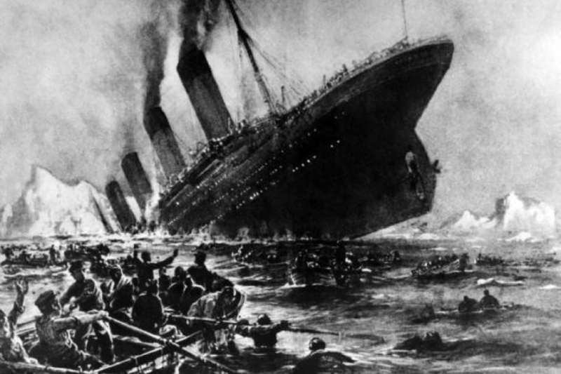 Vụ đắm tàu ngày 14.4.1912 của tàu Titanic ngoài khơi bờ biển Nova-Scotia, trong chuyến đi đầu tiên. Ảnh: AFP