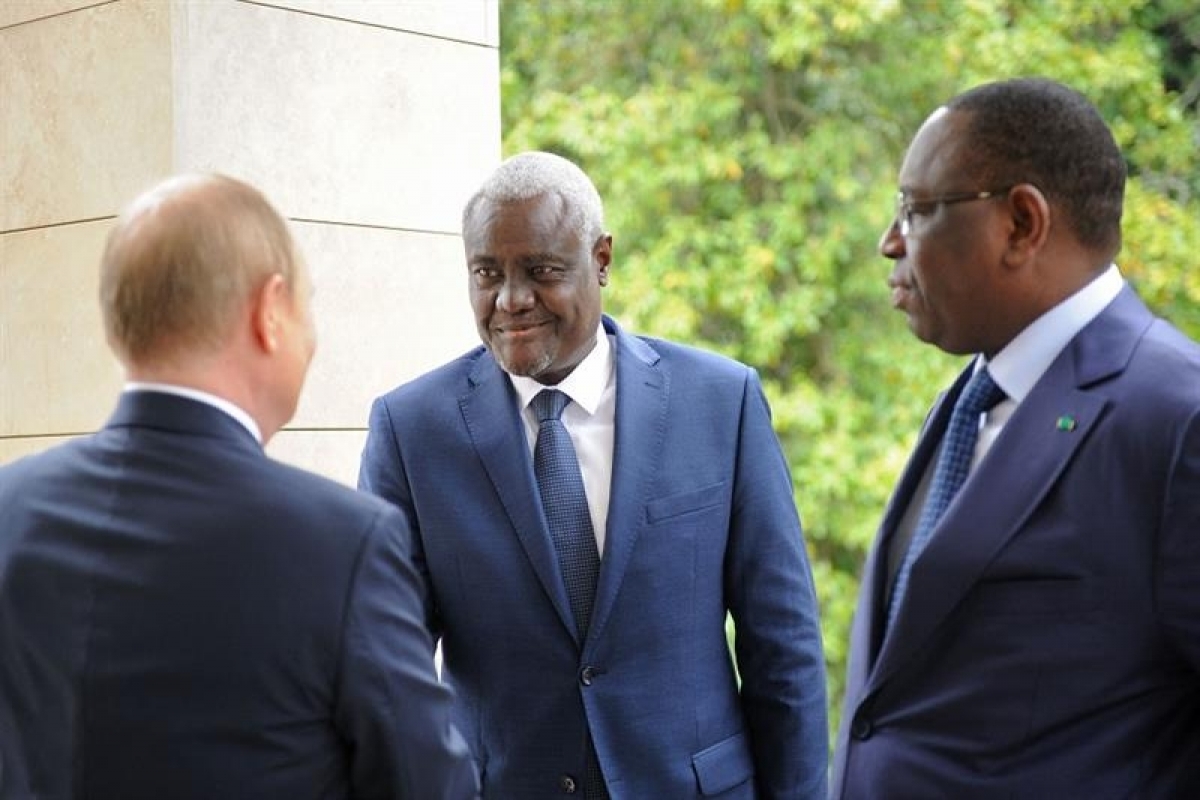  Châu Phi yên tâm về lương thực sau cuộc gặp với Tổng thống Nga của Chủ tịch AU. Ảnh AFP.