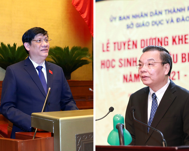 Ông Nguyễn Thanh Long (trái) và ông Chu Ngọc Anh bị khai trừ ra khỏi Đảng. (Nguồn: TTXVN)